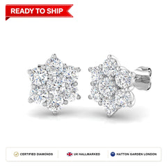 Lab grown diamond earring