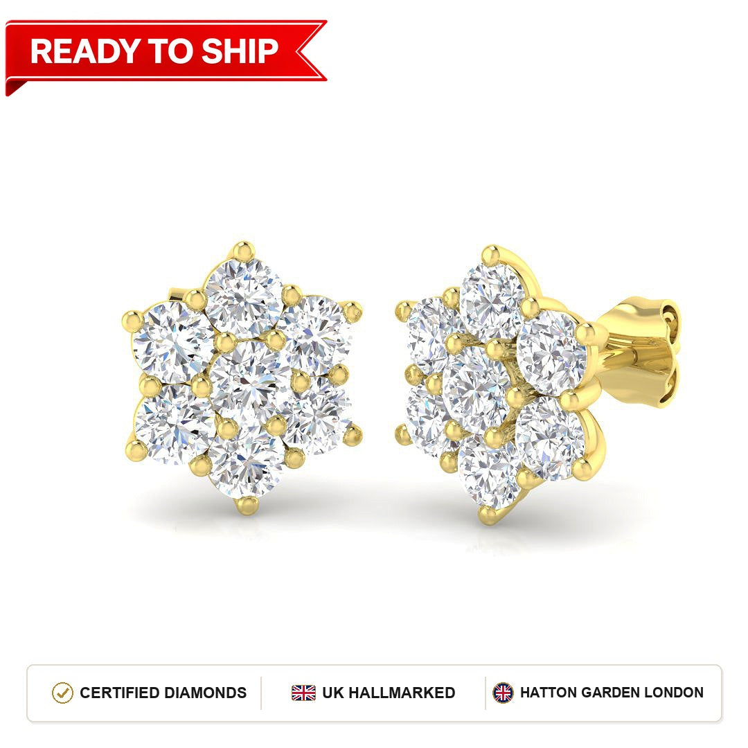 Lab grown diamond earring