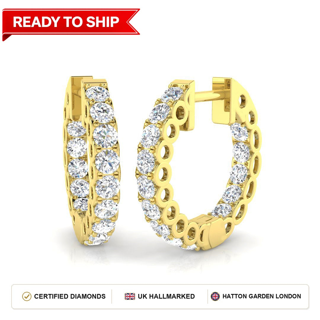 Lab grown diamond earring