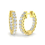 9ct Yellow Gold 1.49ct Lab Grown Diamond Hoop Earrings