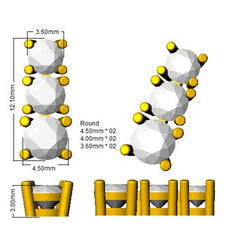 1.6 Carat D-E/VS Lab Grown Diamond Drop & Trilogy Earring 9k Yellow Gold Ready To Ship
