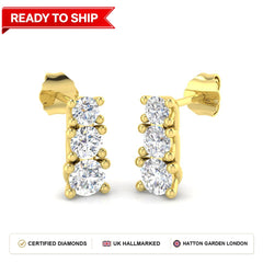 Lab grown diamond earring