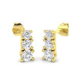 9ct Yellow Gold 1.05ct Lab Grown Diamond Drop Earrings