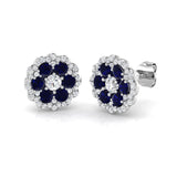Tumby 1.25ct Gold Blue Sapphire Luxury Diamond Earrings