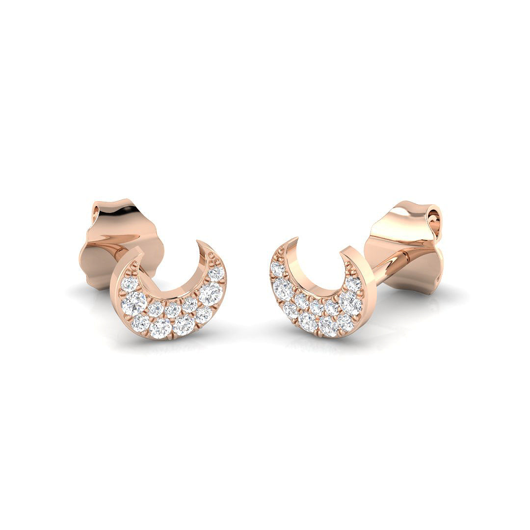 Debby Gold Diamond Earrings - Elegant Shape, 0.05ct to 0.1ct Luxury