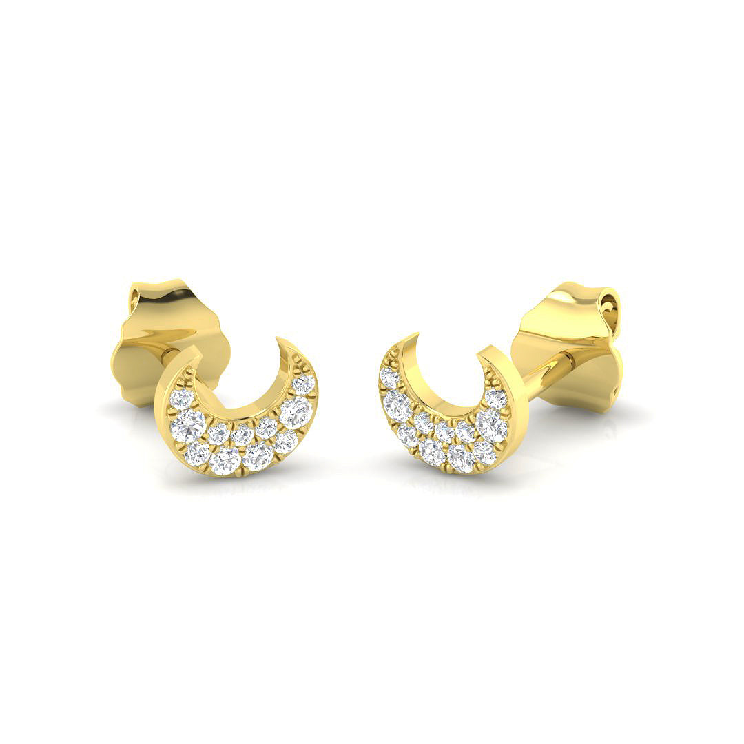 Debby Gold Diamond Earrings - Elegant Shape, 0.05ct to 0.1ct Luxury