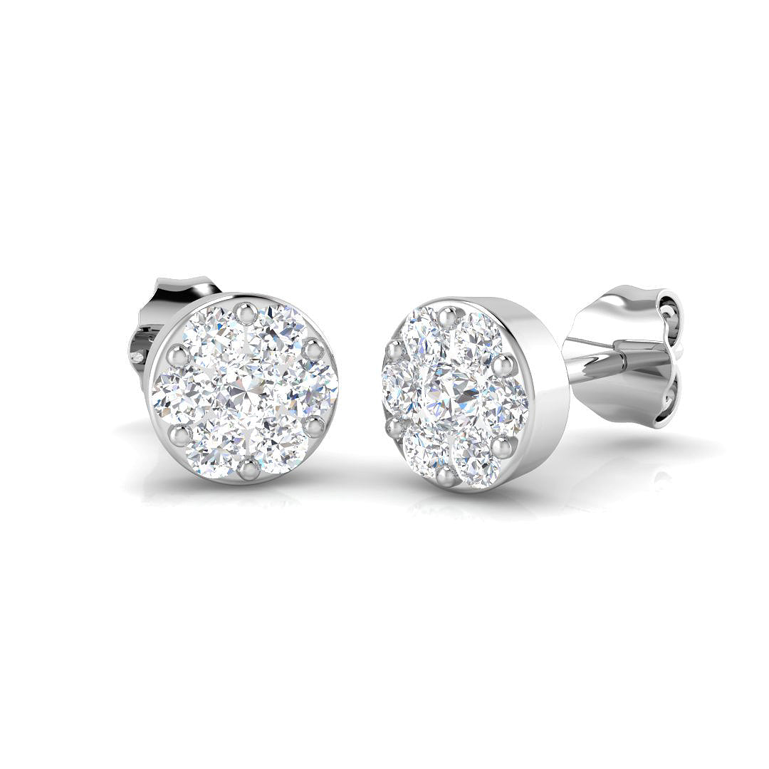 Tansy Luxury Gold Cluster Diamond Earrings | 0.5ct to 3.5ct