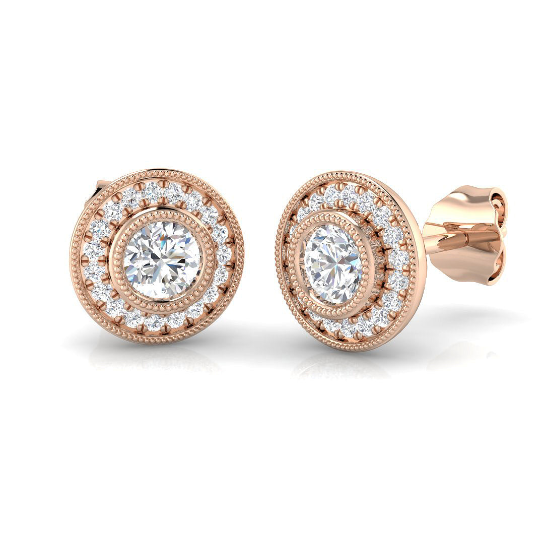 Vintage Gold Diamond Earrings | Soapy Collection | 0.5ct to 1.75ct Elegance