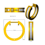 Ohrring mit 1,50 Karat natürlichem und im Labor gezüchtetem Baguette-Diamanten in Gold