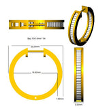 Boucles d'oreilles créoles en or serties de diamants baguette naturels et de synthèse de 1,30 carat - Diamant certifié