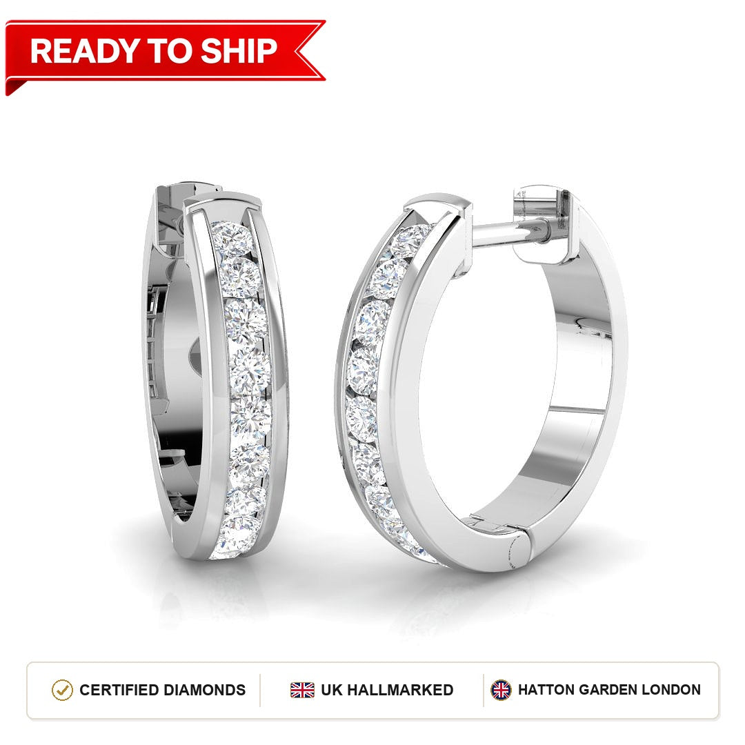 Lab grown diamond earring
