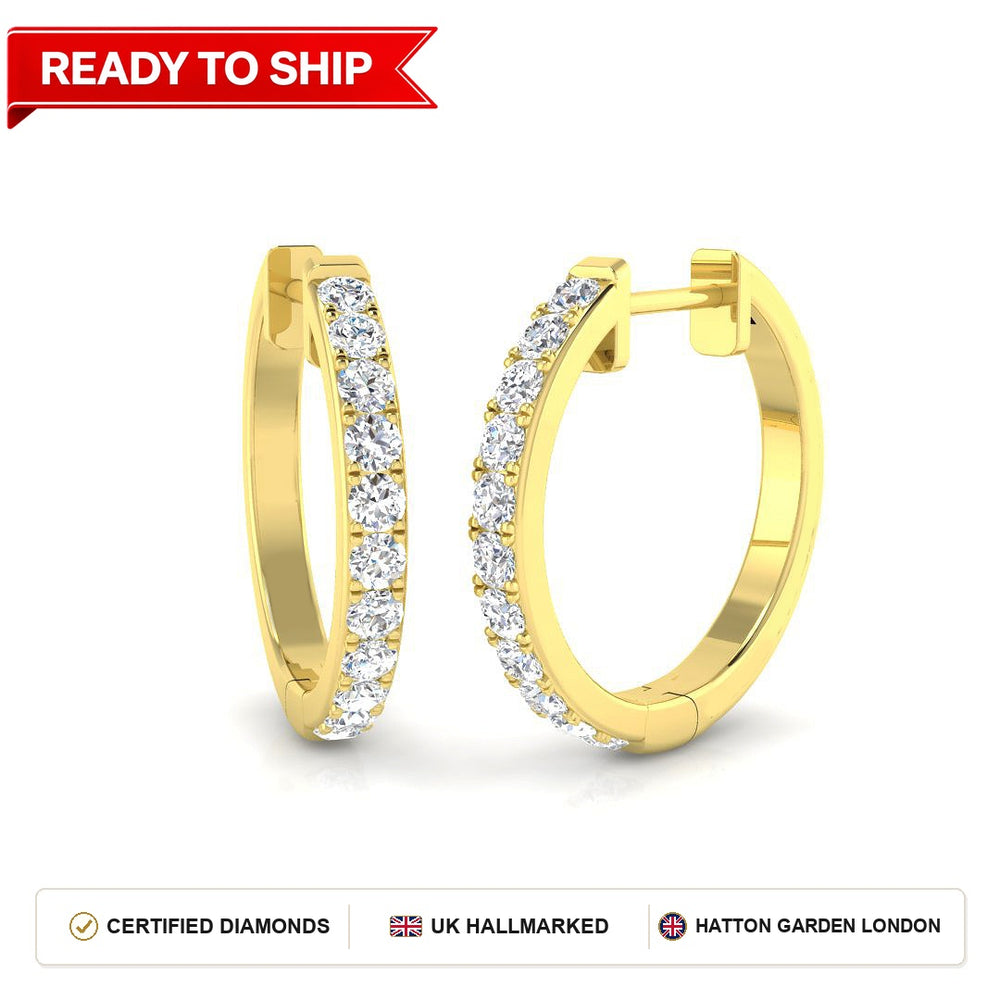 Lab grown diamond earring