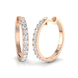 Hoop Earrings - Ergly 1ct Round Cut Diamond Pure Radiance