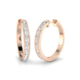 Hoop Earrings - Ergoy 0.5ct Round Cut Diamond Pure Radiance