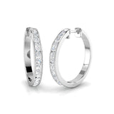 Hoop Earrings - Ergoy 0.5ct Round Cut Diamond Pure Radiance
