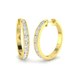 Hoop Earrings - Ergoy 0.5ct Round Cut Diamond Pure Radiance