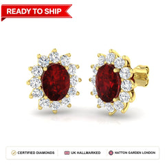 Lab grown diamond earring