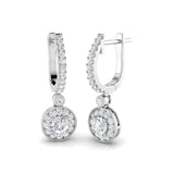 Rusty Gold Diamond Drop & Trilogy Earrings - 1ct Luxury Jewelry