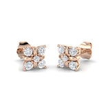 "Deemy 0.5ct Luxury Gold Diamond Earrings - Elegant Shape Design"
