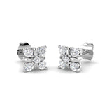 "Deemy 0.5ct Luxury Gold Diamond Earrings - Elegant Shape Design"