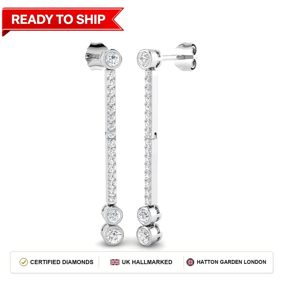 Lab grown diamond earring