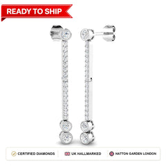 Lab grown diamond earring
