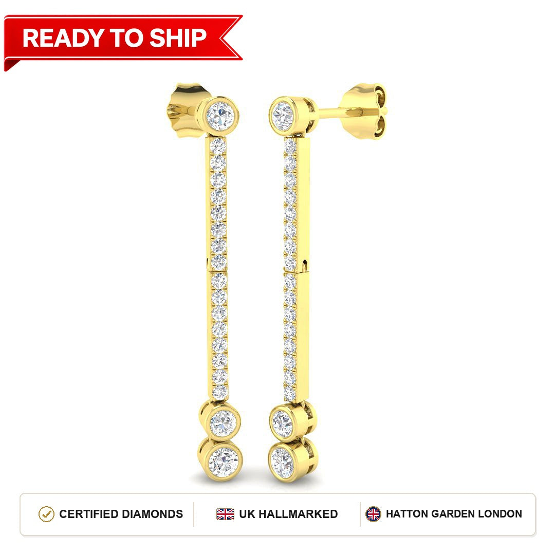 Lab grown diamond earring