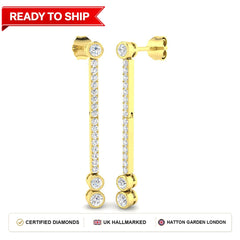 Lab grown diamond earring