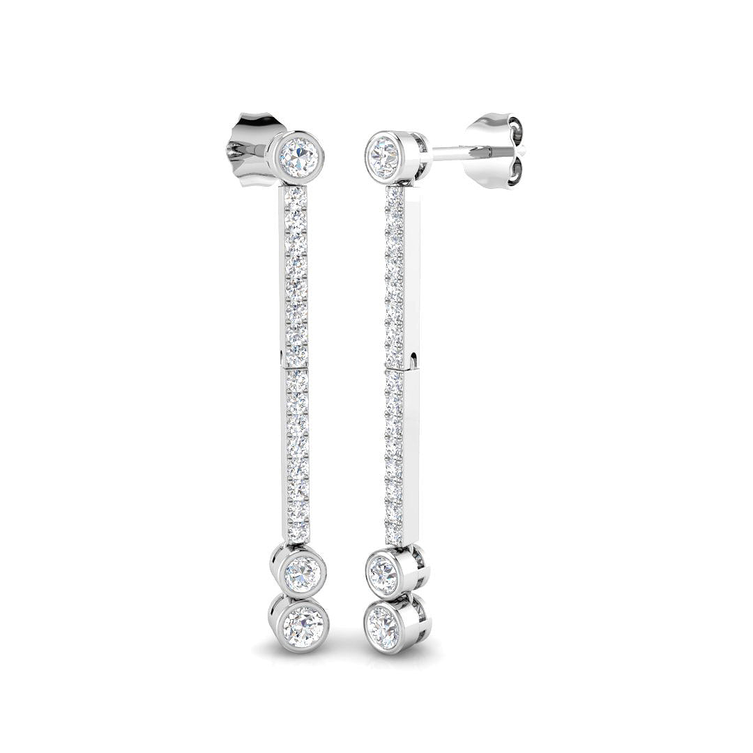 0.75ct Lab Diamond Round Cut Stud Earrings in 9K White Gold