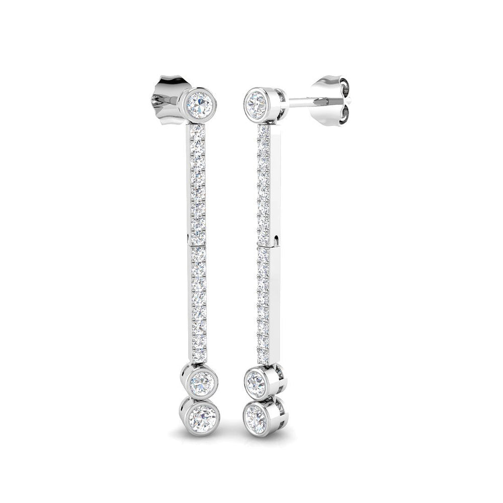 0.75ct Lab Diamond Round Cut Stud Earrings in 9K White Gold