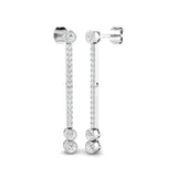 "Elegant Saucy Gold Drop & Trilogy Diamond Earrings - 0.5ct Luxury"