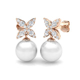 Conan Luxury Gold Pearl Diamond Earrings - 10.5ct Radiance