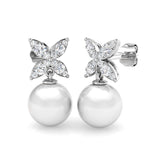 Conan Luxury Gold Pearl Diamond Earrings - 10.5ct Radiance