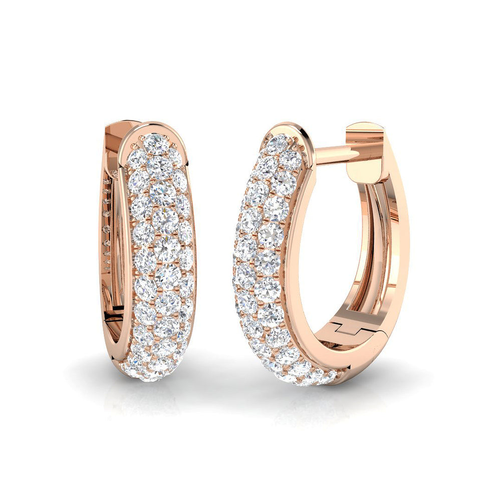 Hoop Earrings - Amber 0.5ct Lab Grown Diamond