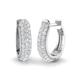 Hoop Earrings - Amber 0.5ct Lab Grown Diamond