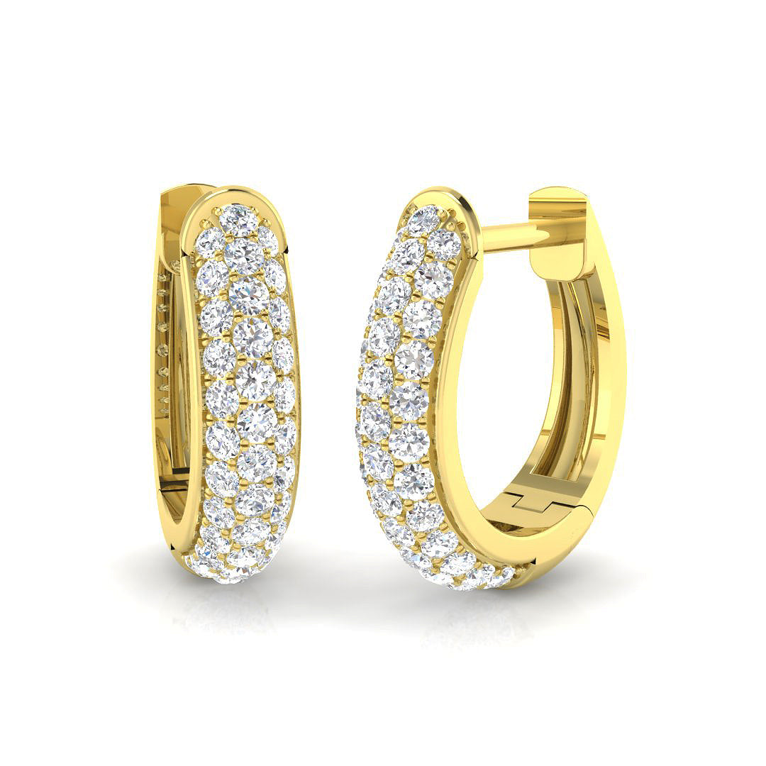 Hoop Earrings - Amber 0.5ct Lab Grown Diamond