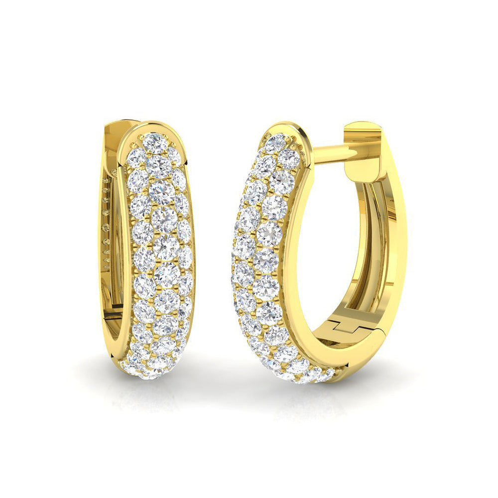 Hoop Earrings - Amber 0.5ct Lab Grown Diamond