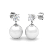 Clive Gold Pearl Diamond Earrings – 8ct Luxury Jewelry for Elegance