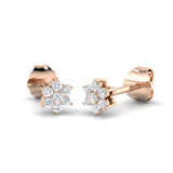 "Wren Gold Cluster Diamond Earrings - Luxurious Haute Couture Gemstone"
