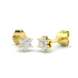 "Wren Gold Cluster Diamond Earrings - Luxurious Haute Couture Gemstone"