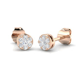 Calyx Gold Cluster Diamond Earrings - Exquisite 0.15ct to 2ct Luxury