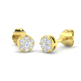 Calyx Gold Cluster Diamond Earrings - Exquisite 0.15ct to 2ct Luxury