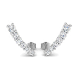 1ct Gold Diamond Crawlers - Elegant Luxury Earrings