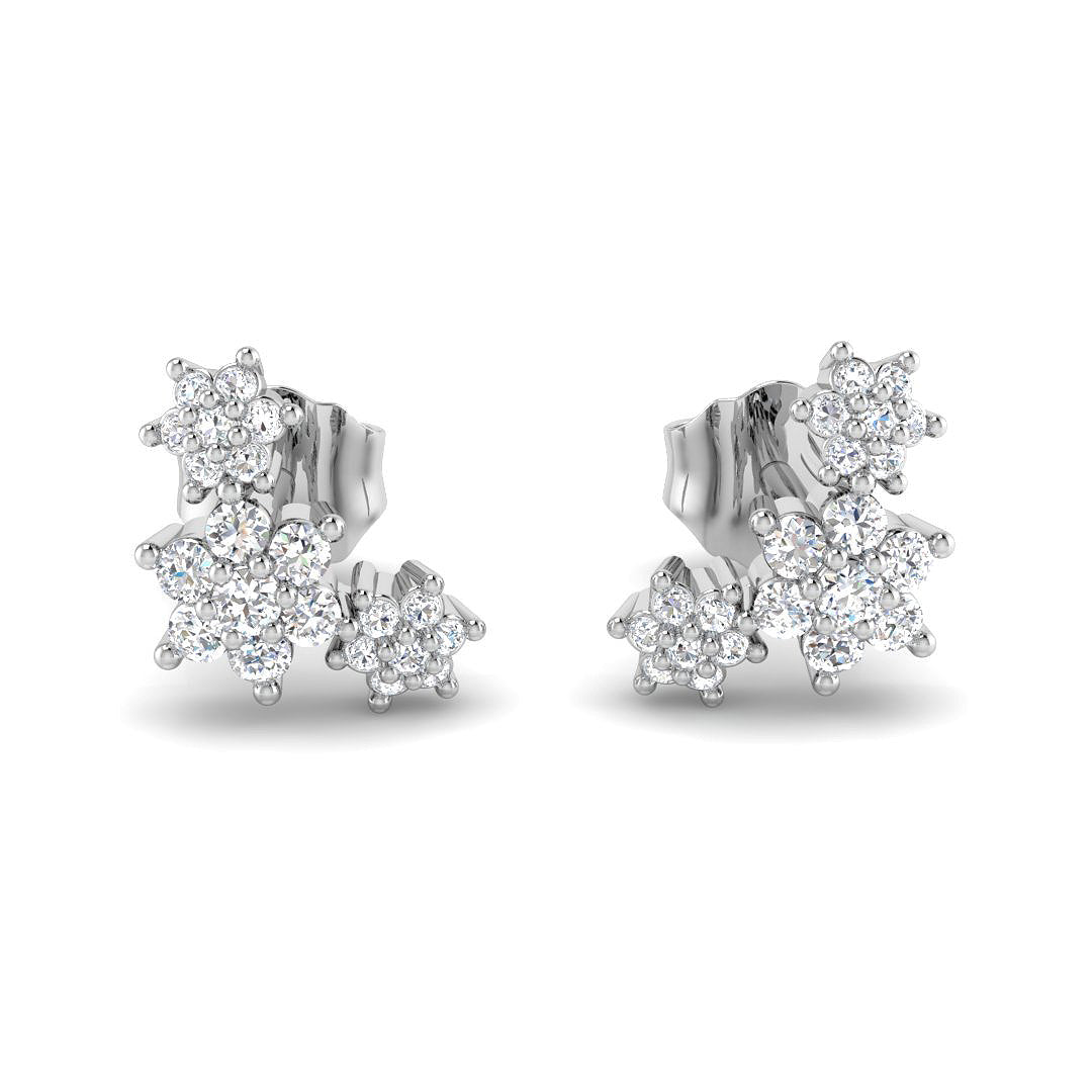 Gold Diamond Crawler Earrings - Elegant 0.2ct Luxury Jewelry