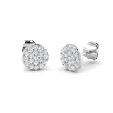 0.29ct Natural Diamond Round Cut Stud Earrings in 9K White Gold