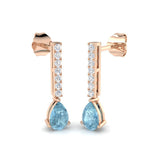 Simply Elegant 1ct Aquamarine Gold Earrings - Luxury Diamond Jewelry