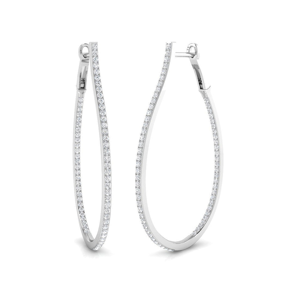 Hoop Earrings - Towsy 0.5ct Elegant Diamond Sparkle