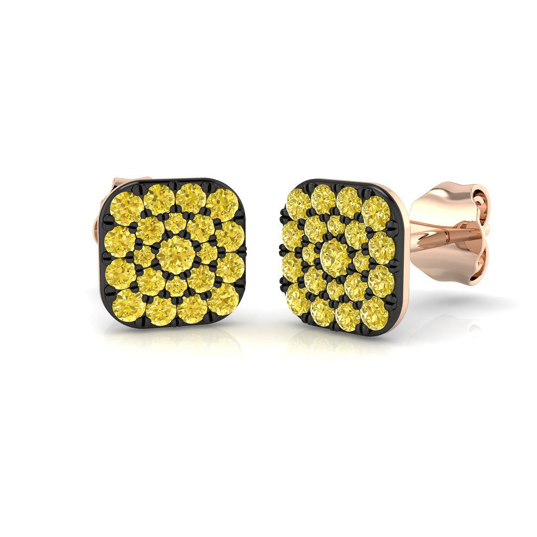 "Buffy Gold Diamond Earrings | Elegant 0.33ct to 0.5ct Gemstone Style"