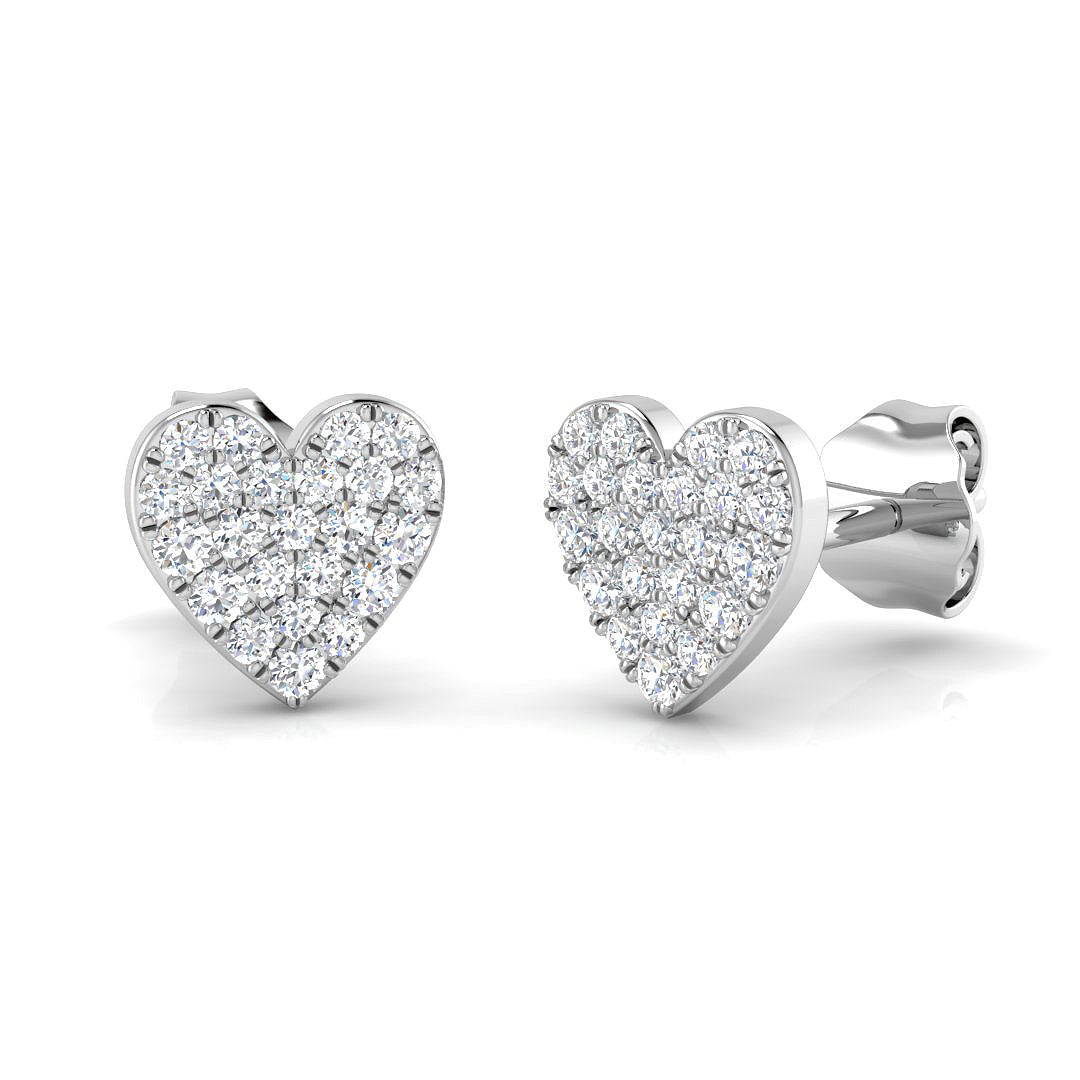 9K Yellow Gold or White Gold 0.2ct Natural Diamond Cluster Earrings