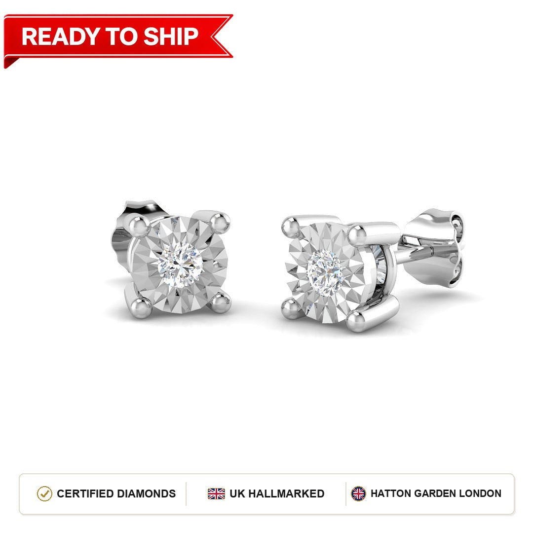 Lab grown diamond earring